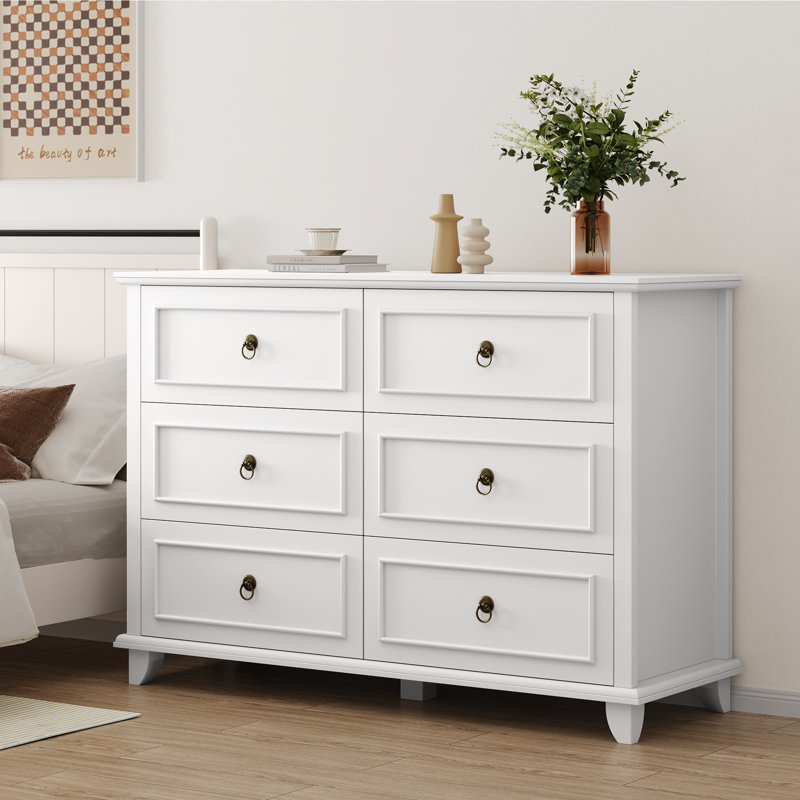 Commodes 6 tiroirs, Blanc