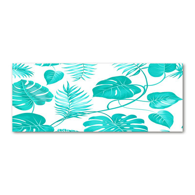 Tropical Leaves - No Frame Print on Glass