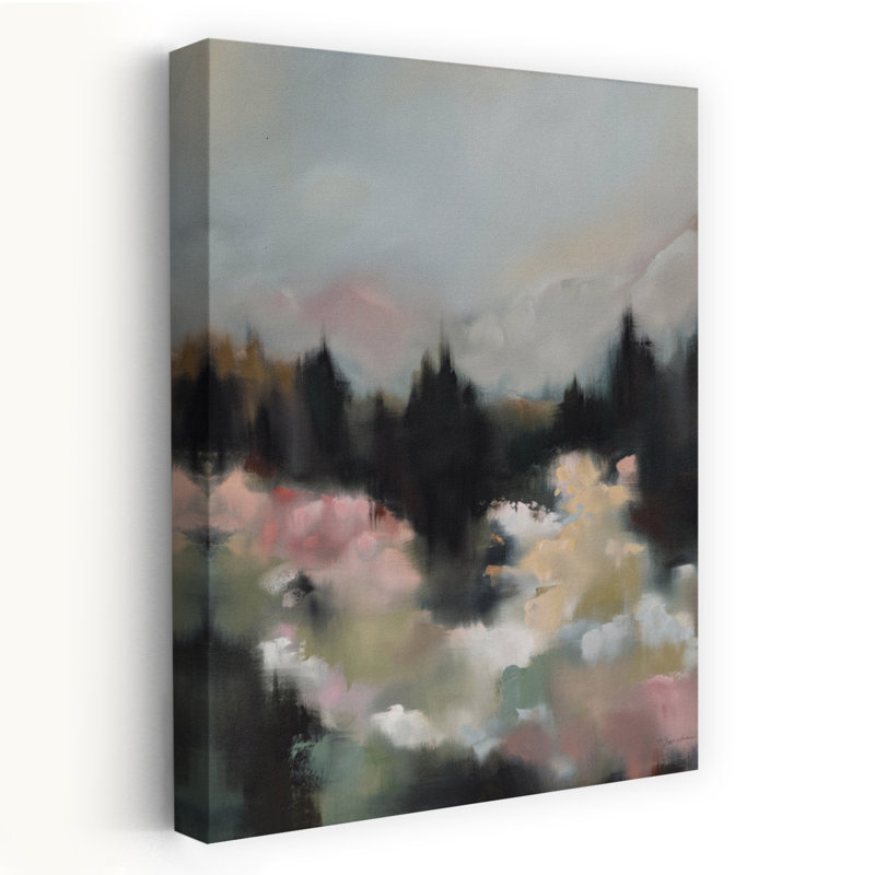 «Prospect In Bloom», art abstrait contemporain éthéré, 24" H x 16" W