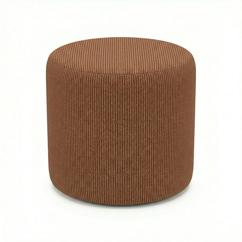 Pouf rond 18 "Lily Gardens, Brun