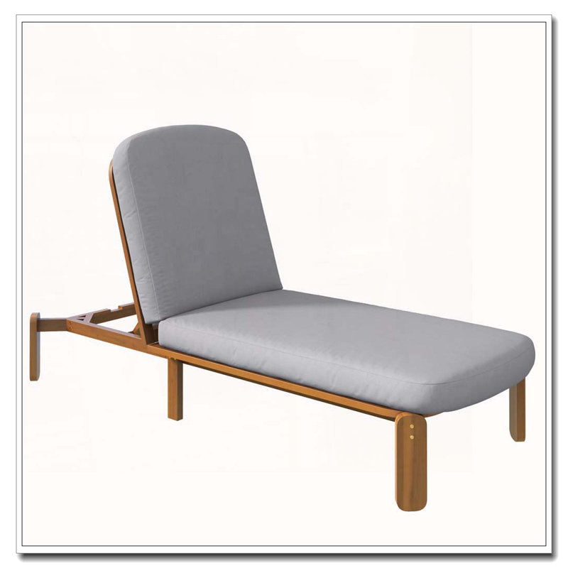 Chaise longue d'extérieur ajustable, Gris