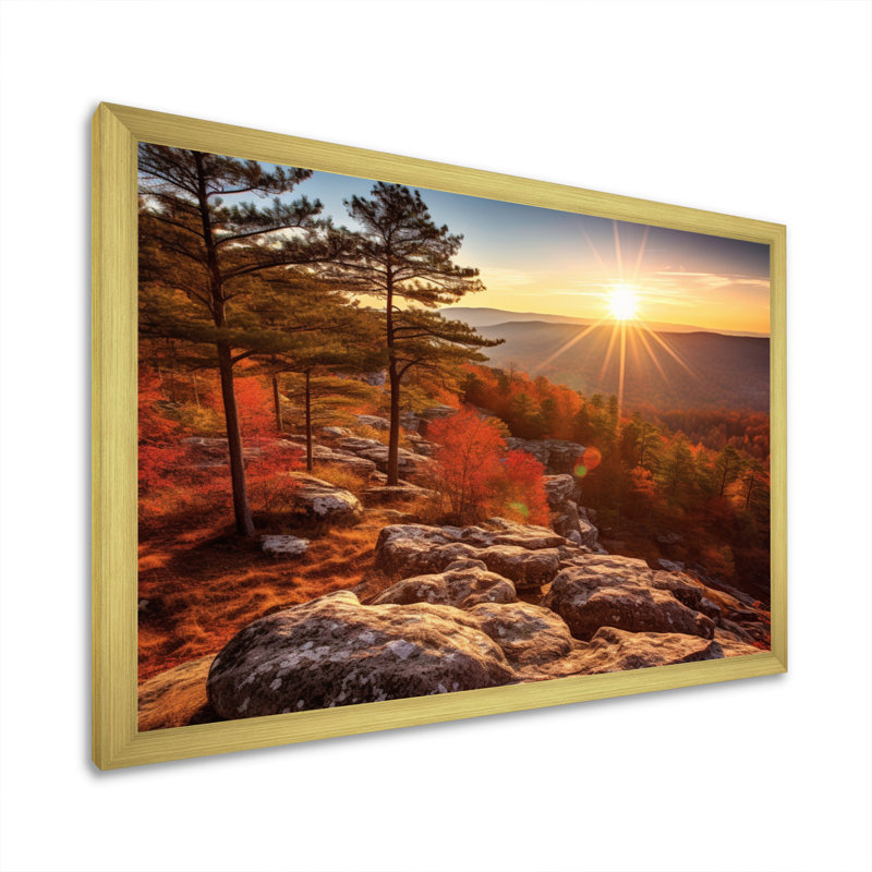 «Serene Beauty Of Cheaha State Park I», reproduction sur toile, H 16 po x l 32 po x P 1 po, Encadrement doré