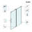 62-67" W X 72" H Frameless Single Sliding Shower Door with 3/8" (10mm) Clear Tempered Glass, Shatter-Resistant Film & Installation Hole Locator - Square Top Rail-123674541