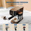 Machine à espresso professionnelle 20 bars avec mousseur à lait et écran tactile - Cafetière compacte à température réglable pour la maison, le bureau ou le café