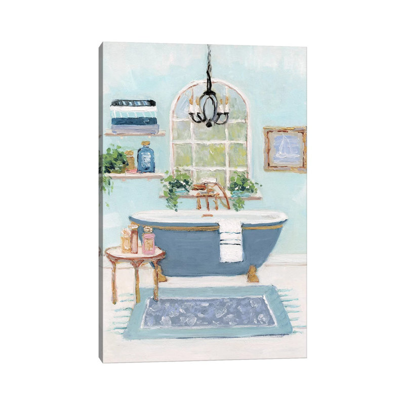 Blue Bath I by Sally Swatland - Wrapped Canvas Painting, 152.5 cm H x 101.5 cm W