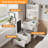 Small Vanity Desk Set With 3 Adjustable Lighted Mirror-171022322