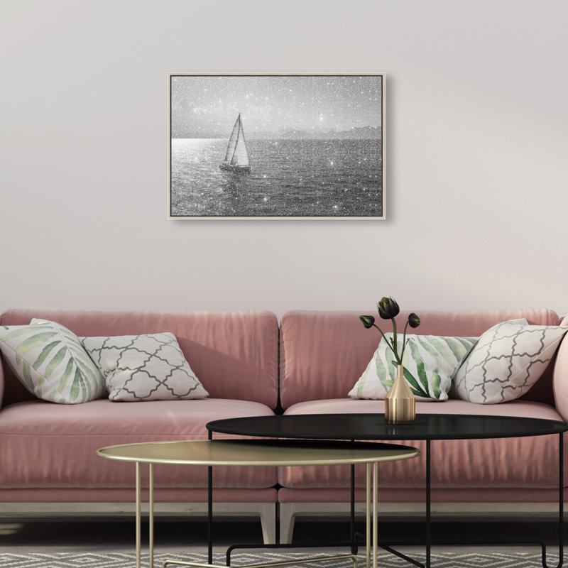 Edge Of Silence Print by Oliver Gal, 11"H x 16"W, Silver Floater Frame