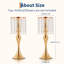 Ensemble de 4 vases porte-bougie en cristal doré