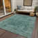 Machine Washable Indoor/Outdoor Xhevrie Teal Rug
