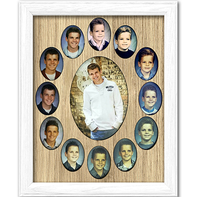 Wood Matte Picture Frame with Mat, White