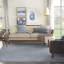 Tapis intérieur / extérieur gris en polypropylène tissé à la machine 8 pi x 10 pi Vandemark