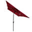 Parasol de patio extérieur 9 po x 6 pi - Abat-jour rectangulaire imperméable avec manivelle simple et inclinable en acier robuste, résistance des matériaux 40+ pour le jardin, la cour et la piscine Bourgogne