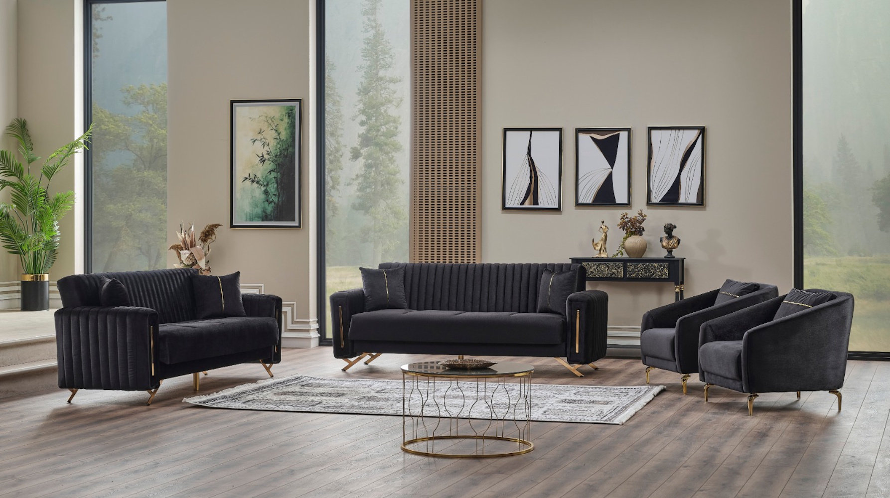 Everly Quinn Diler 4 - Piece Living Room Set - Wayfair Canada