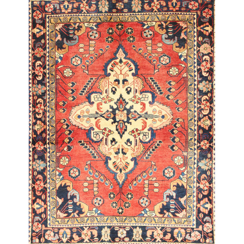 Tapis traditionnel beige / brun, Rectangle 5 pi x 7 pi