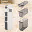 6-Tier Narrow Bathroom Storage Cabinet with Drawers Tissue Box Wheels for Kitchen
