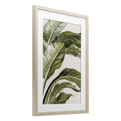 «Green Tropical Hues», reproduction sous verre encadrée, conception de Jacob Q