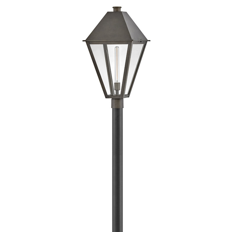 Endsley Single Light Outdoor Aluminum Post Mount Lantern