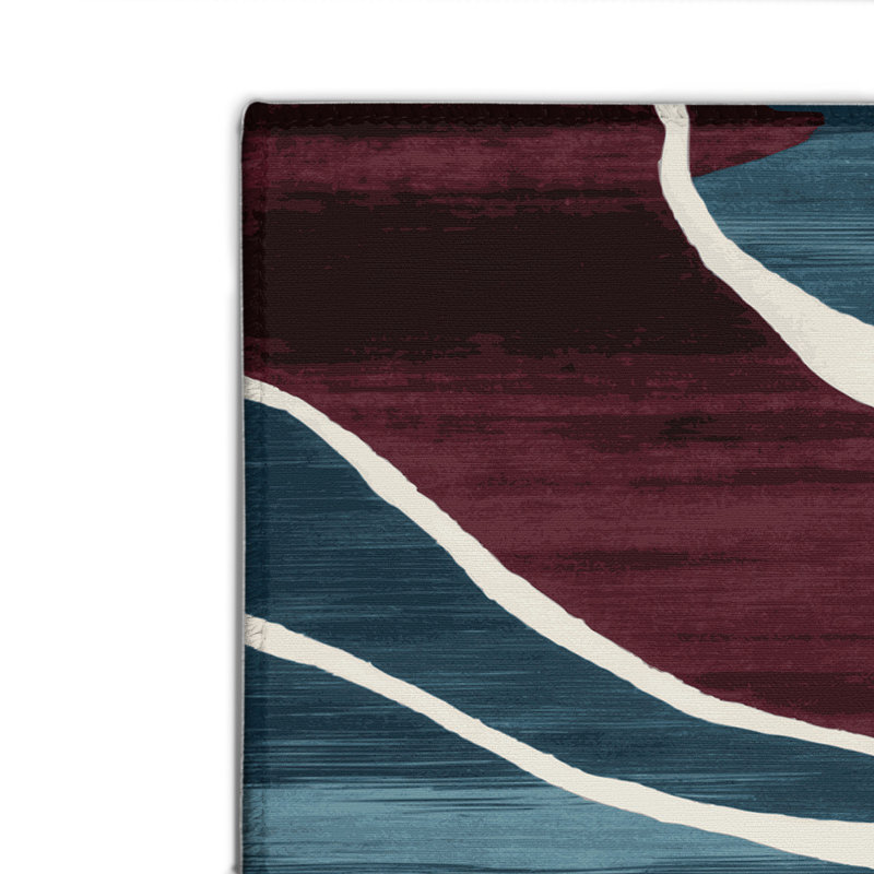 Tapis intérieur et extérieur brun Watercolor, Rectangulaire 2 pi x 3 pi