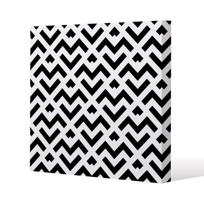 Geometric Slim Style Canvas Print 40x40cm , 15mm Slim Real wood.