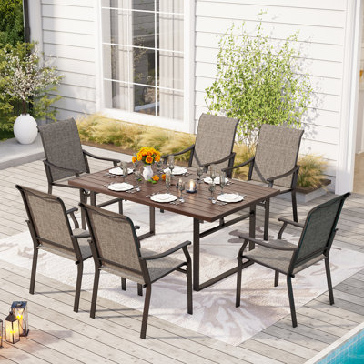 Ensemble de salle à manger rectangulaire pour 6 personnes 64 po Basima