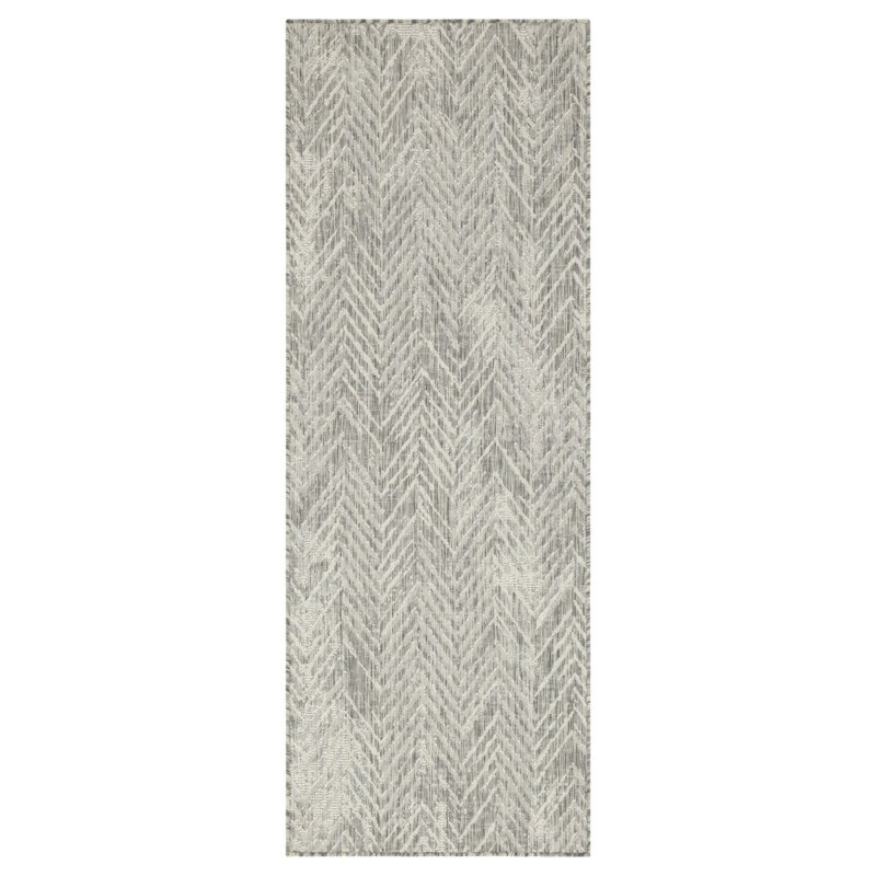 5 Ft. 3 In. X 7 Ft. 3 In. Area Rug Indoor/Outdoor, Silver, Rectangle 5 pi 3 po x 7 pi 3 po