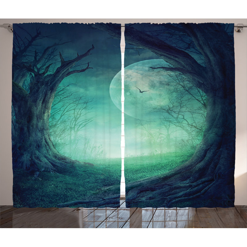 Gothic Semi-Sheer Rod Pocket Curtain Panels, 54" x 63"