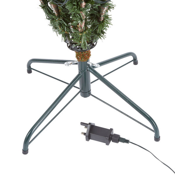 2.36' H Lighted Artificial Spruce Christmas Tree