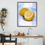 Giclée encadrée scintillante citron sur bleu, design par Lish Creative-130746019-130746016