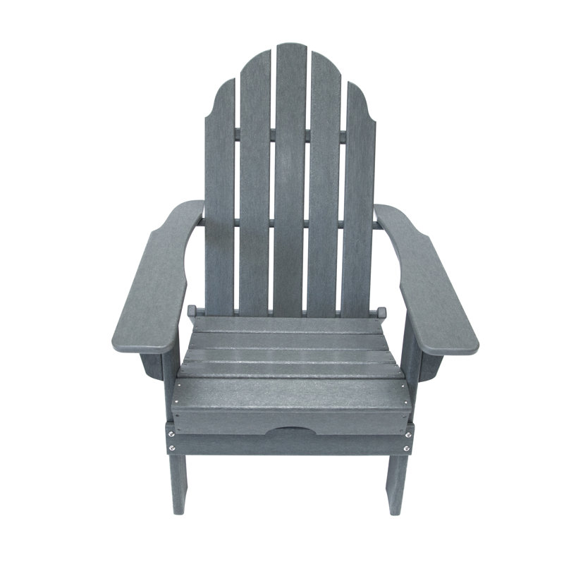 Chaise Adirondack pliante Balboa en PEHD, simple, gris