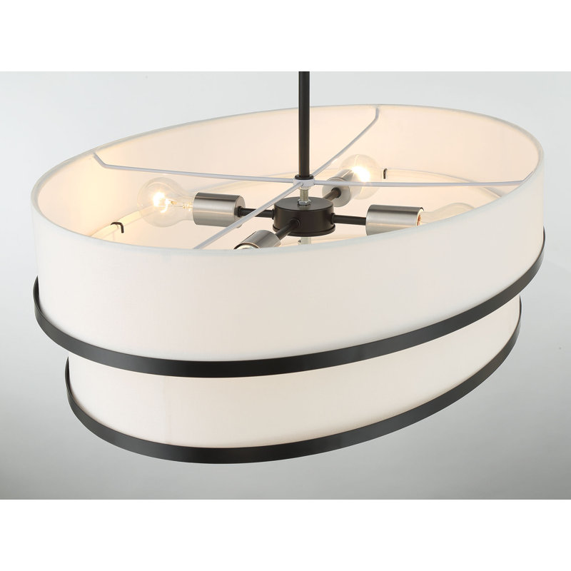 Orren Ellis Wellford Coal With White Pendant Light, 67.13" H x 42" W x 25.5" D