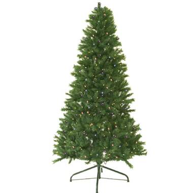 Northlight 7.5' Pre-Lit Iridescent White Alaskan Pine Artificial Christmas  Tree - Clear Lights