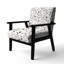 Fauteuil décoratif abstrait - fauteuil brun et crème noir avec accoudoirs rosée-1244101617