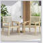 Ensemble de 2 fauteuils club durables en osier et bois d'acacia pour un siège de patio confortable et élégant