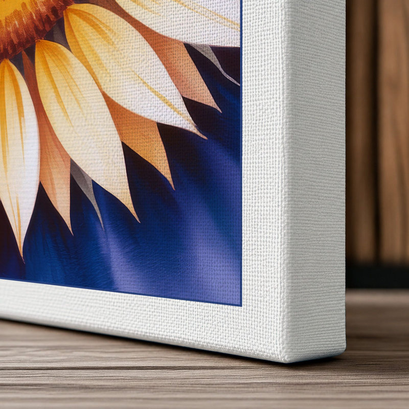 Mandala Bloom Geometric - Wrapped Canvas, 24x16 - 61.0 x 40.6 cm, White Border