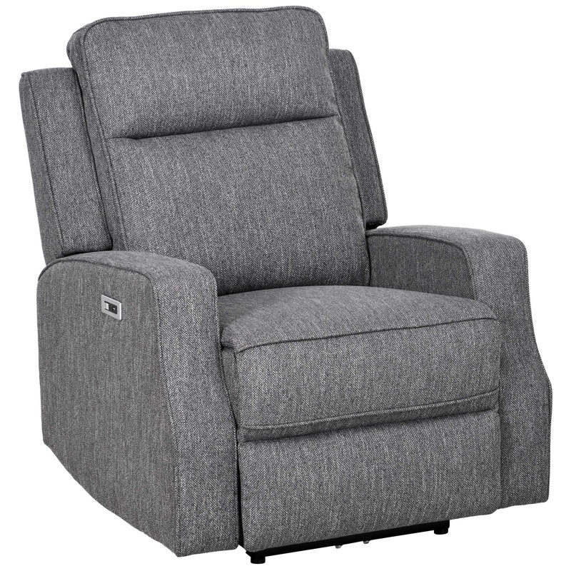 Eckart 84cm Wide Standard Recliner, Charcoal Grey
