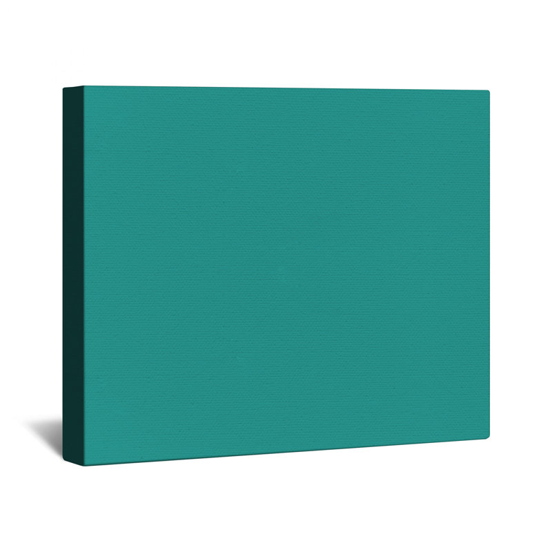 Toile tendue sur fond uni bleu sarcelle en plusieurs tailles, 32 po x 32 po