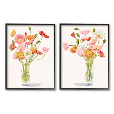 Bouquet de verre rose doux Dazzling Flower Blossoms