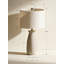 Lighting, 27 po, lampe de table, céramique crème, abat-jour beige, contemporain