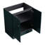 Meuble-lavabo autoportant de 76 cm (30 po) de couleur foncée avec armoire à fermeture amortie - Porte au style moderne et fonctionnalités de rangement