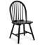 Chaise d'appoint à dossier en lattes de couleur noire Kevontre