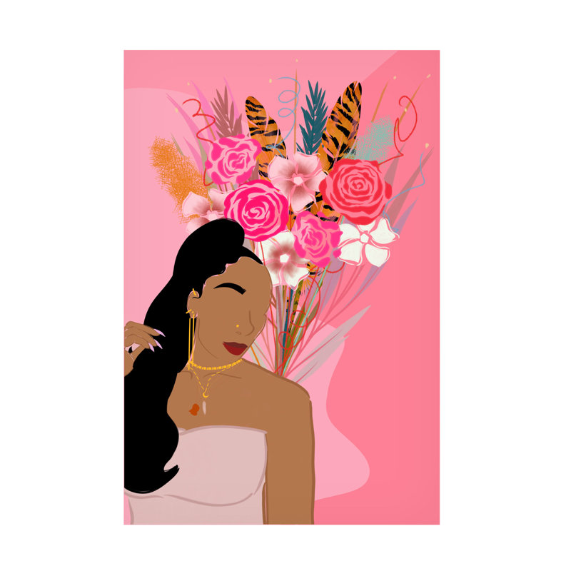 Art sur toile, bolognaise, cendres roses, H 12 po x l 19 po