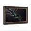 Art abstrait sur toile abstrait vert émeraude et or gris-133550839