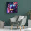 Art mural sur toile tendue - «Nebula Lion» de Wumples, décoration murale pour le salon, la chambre à coucher ou le bureau - 14 x 14