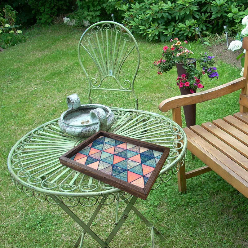 Plateau de table basse Jame, À losanges