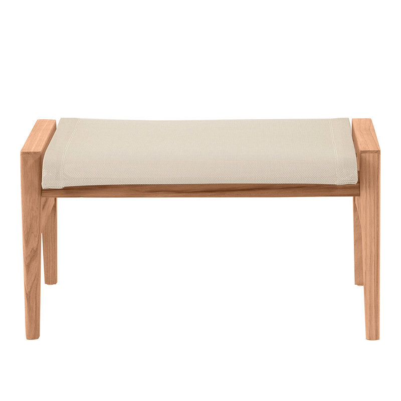 Coast Patio Ottoman, Natural Teak/Canvas Sling