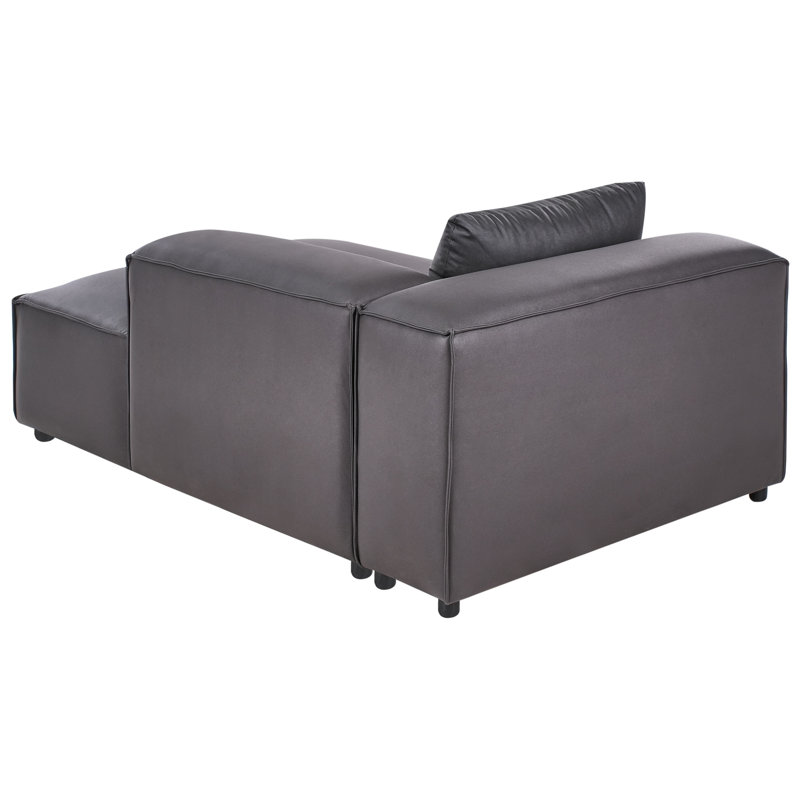 Faux Leather Chaise Lounge, Right Hand Facing