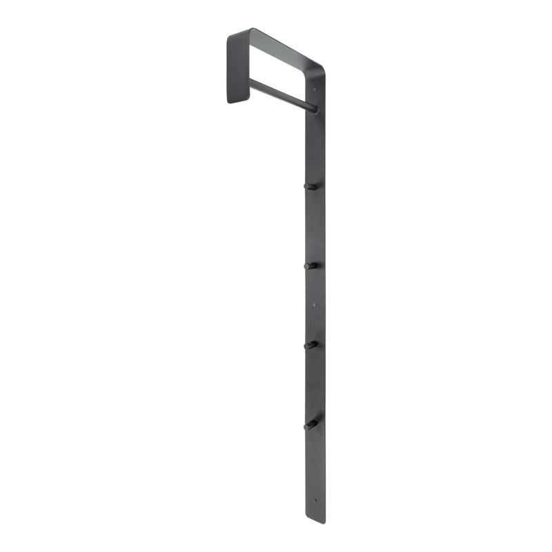 ARCUS Steel Wall 4 - Hook Coat Rack, Black