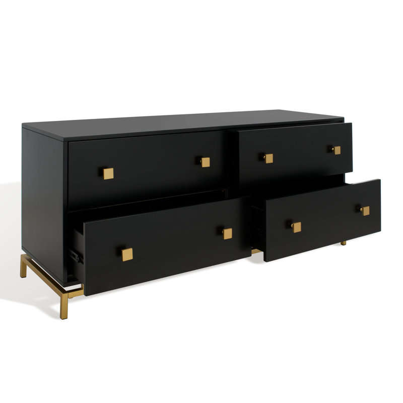 Commode 4 tiroirs Kalie, Noir