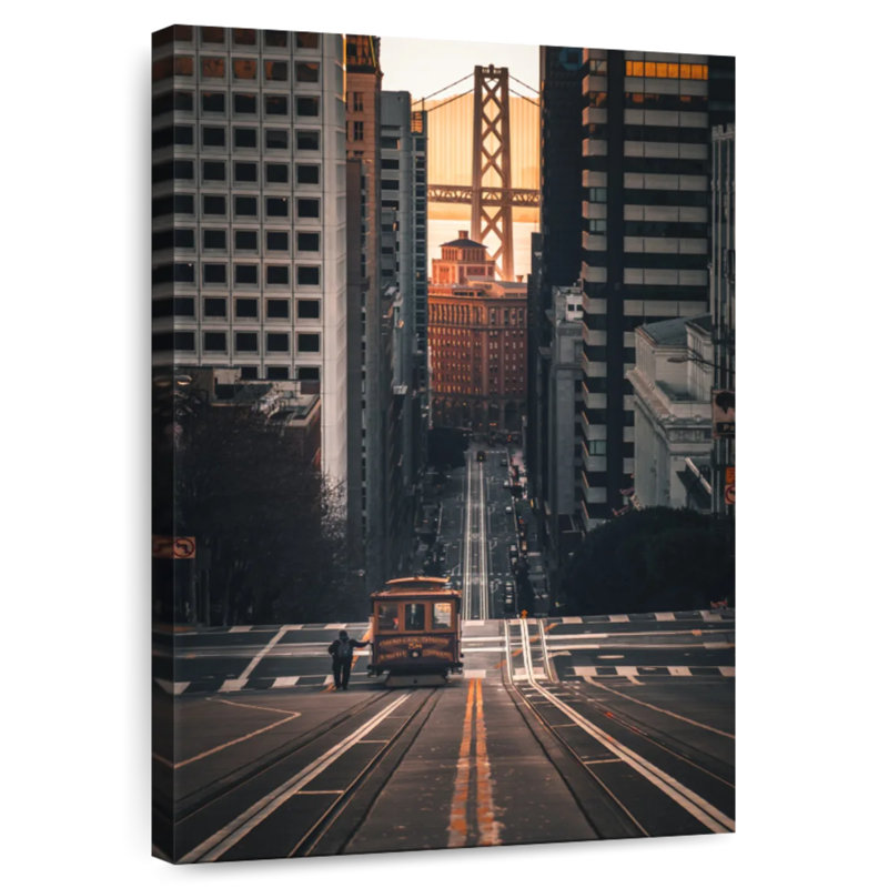 Aime Cable Car In San Francisco, 30" H x 20" W