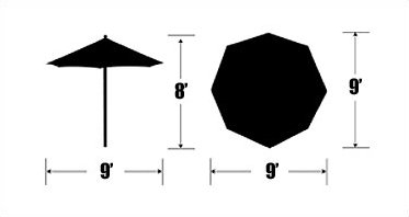 Jordynn 108'' W Umbrella, Beige